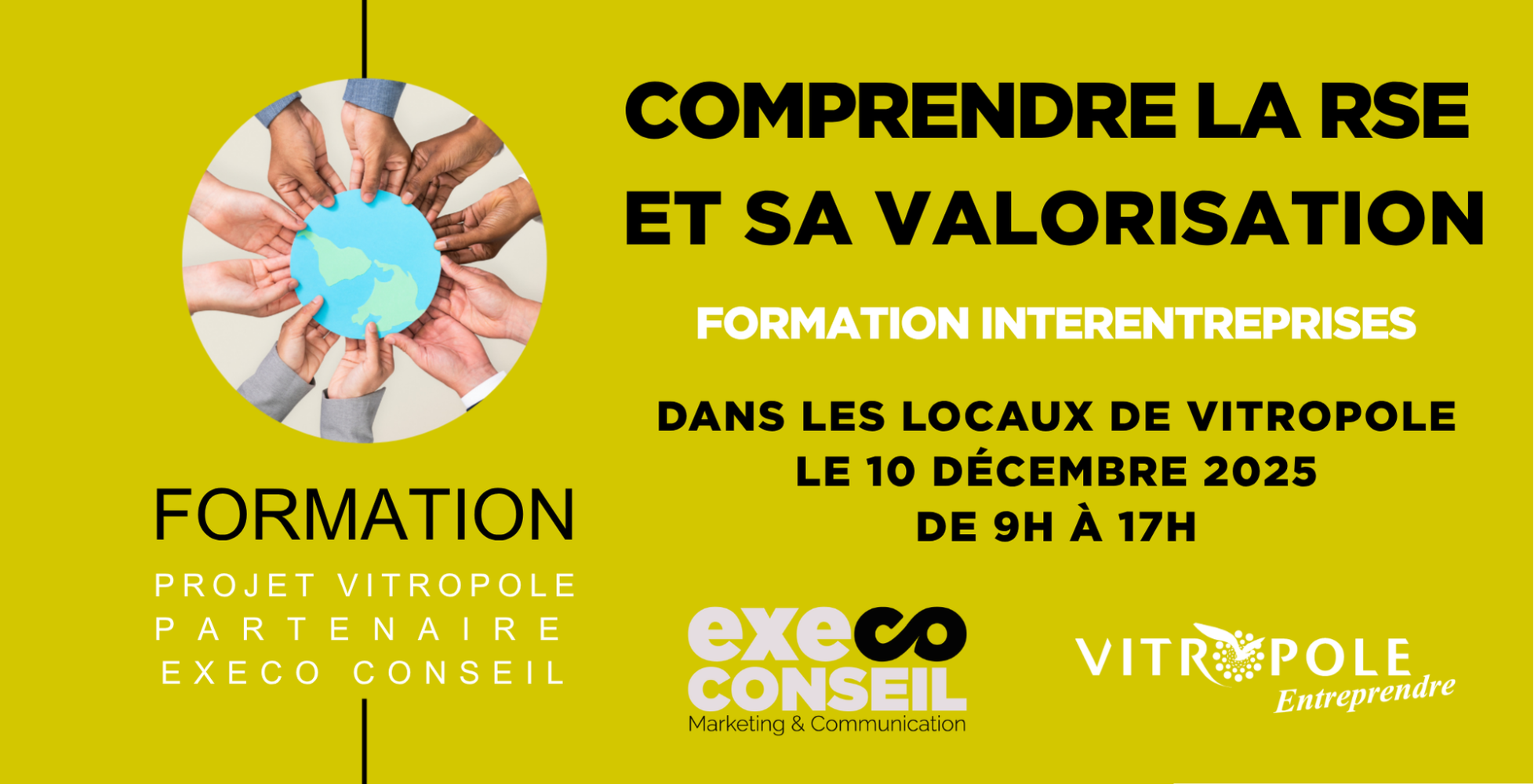 Mercredi 10 décembre - Formation "Comprendre la RSE et sa valorisation" par EXECO CONSEIL