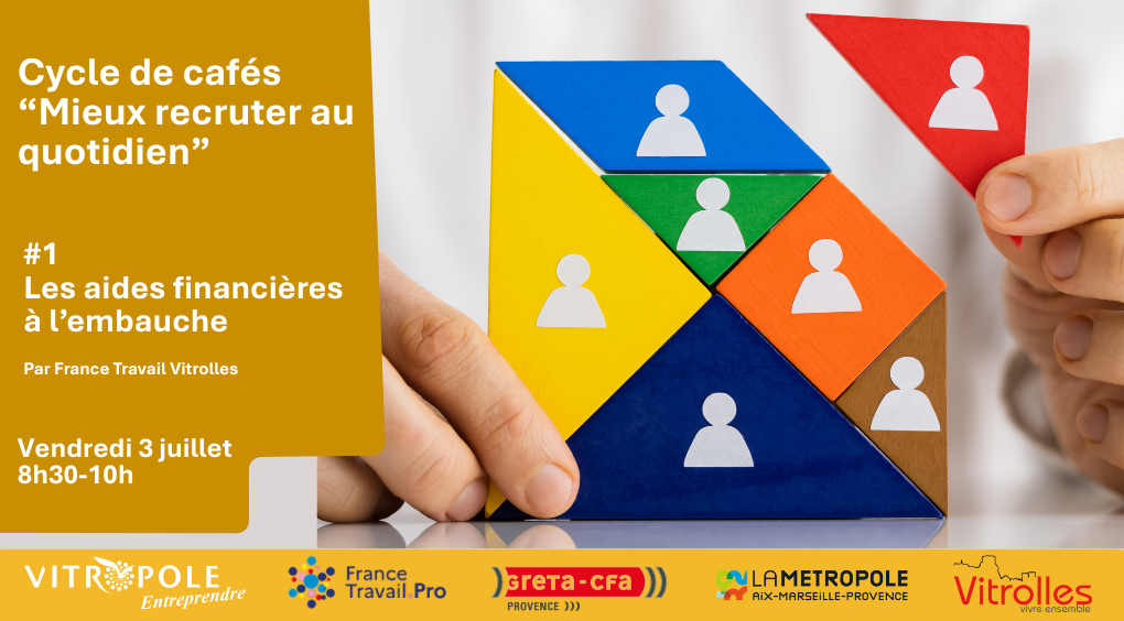 Vendredi 3 juillet - Café "Les aides financières à l'embauche" - Cycle "Mieux recruter au quotidien"