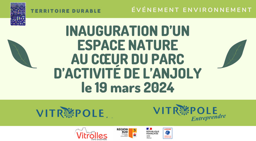 Mardi 19 mars - Inauguration d'espace nature au coeur de l'Anjoly